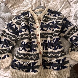 Vintage C.C.H: Imported Chunky Wool Cardigan